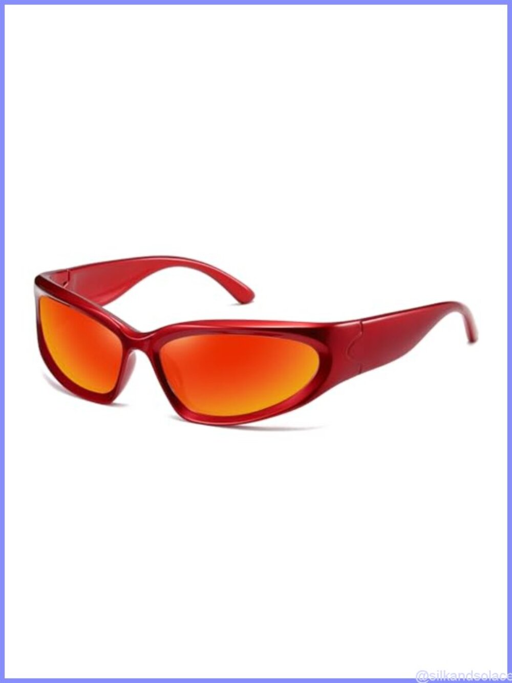Polarized UV400 Oval Wrap Around Sunglasses Full Frame
